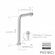 AJW UG3-R 33" x 30" Concealed Snap Flange, 1.5" Diameter Bathroom or Shower Grab Bar - Configuration R