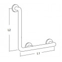 AJW UG3-K 16" x 32" Concealed Snap Flange, 1.5" Diameter Bathroom or Shower Grab Bar - Configuration K