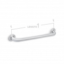 AJW UG20-A UG20X-A42 Concealed Set Screw Flange, 1.25" Diameter Bathroom or Shower Grab Bar - Configuration A