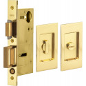 Omnia 7036/PD US26 Series Pocket Door Lock w/ Modern Rectangular Trim