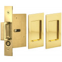 Omnia 7036/N US10B Passage Pocket Door Lock w/ Modern Rectangular Trim featuring Mortise Edge Pull