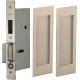 Omnia 7035 Series Pocket Door Lock with Modern Rectangular Trim