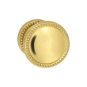 Omnia 508BD Beaded Interior Traditional Knob Latchset - Solid Brass