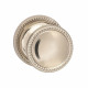 Omnia 508BD Beaded Interior Traditional Knob Latchset a€“ Solid Brass