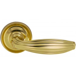 Omnia 192/55 Interior Traditional Lever Latchset (55mm Rose) - Solid Brass