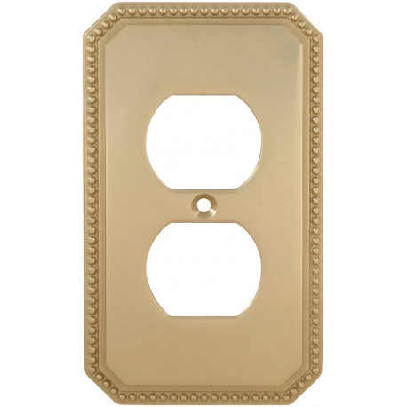 Omnia 8004-R Beaded Switchplate - Receptacle