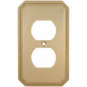 Omnia 8004/R Beaded Switchplate - Receptacle
