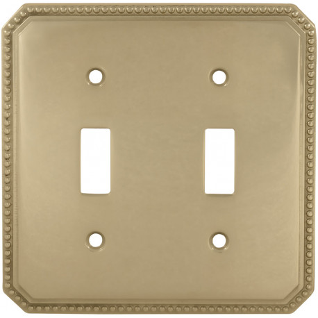 Omnia 8004-D Beaded Switchplate - Double