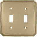 Omnia 8004/D Beaded Switchplate - Double