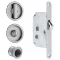 Omnia 3910 39103910-US32D Pocket Door Mortise Lock - Round Trim