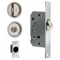 Omnia 3910S-US15 Pocket Door Mortise Lock - Round Trim