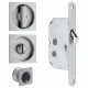 Omnia 3911 Pocket Door Mortise Lock - Square Trim (US32D)