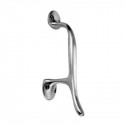 DON JO 44-626 Cast Door Pull with 6" Center to Center length in, Finish-Satin Chrome