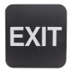 DON JO HS-9090-35 ADA Sign Exit with Plastic Material,Finish-Black