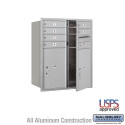 Salsbury 4C 3710D-06SANP Horizontal Mailbox Unit (37-1/2") - Double Column - 6 MB2 Doors / 1 PL6