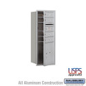 Salsbury 4C 3710S-04BLKP Horizontal Mailbox Unit (37-1/2") - Single Column - 4 MB2 Doors