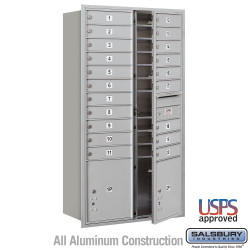 Salsbury 4C Horizontal Mailbox Unit (56-3/4") - Double Column - 20 MB1 Doors / 2 PL's