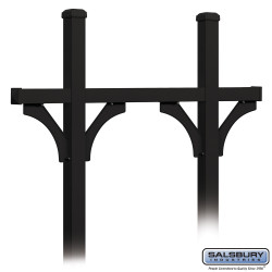 Salsbury Deluxe Mailbox Post - Bridge Style for (5) Mailboxes - In-Ground Mounted