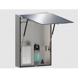 ASI 066 Velare - Frameless Mirror Cabinet, Soap Dispenser + Paper Towel Dispenser - Surface Mounted