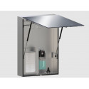 ASI 066 Velare - Frameless Mirror Cabinet, Soap Dispenser + Paper Towel Dispenser - Surface Mounted
