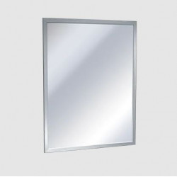 ASI 0600-B Stainless Steel Inter-Lok Angle Frame - Tempered Glass Mirror