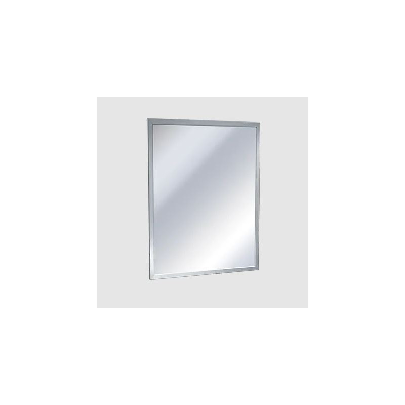 ASI 0600-B Stainless Steel Inter-Lok Angle Frame - Tempered Glass Mirror