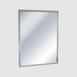 ASI 0620-42 42" Wide Plate Glass Mirror - Stainless Steel Chan-Lok Frame