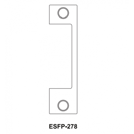 Cal-Royal ESFP-278 Optional faceplate for ES1855 Electric Strike-Stainless Steel