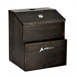Adiroffice 632- 02 Rustic Suggestion Box with Lock