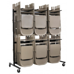 Adiroffice 690 2-Tier Folding Chair Cart