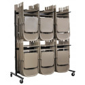 Adiroffice 690-03 2-Tier Folding Chair Cart