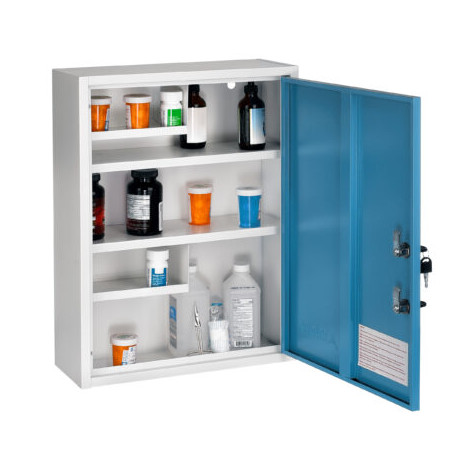 AdirMed 999-04 Large Dual Lock Surface-Mount Medical Security Cabinet