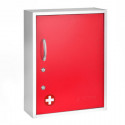  999-06WHI Dual Lock Surface-Mount Medical Security Cabinet with Pull-Out Shelf and Document Pocket
