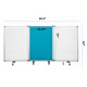 Adiroffice 693-45-32 Portable Double-Sided 3 Panel Mobile White Board and Flannel Partition
