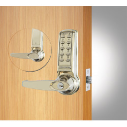 Codelocks CL4210SS Series Electronic Tubular Latchbolt Push Button Medium Duty Door Lock, For Door Thickness-1-3/8" - 2-3/8", Finish-Stainless Steel
