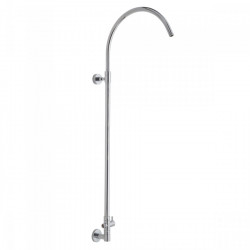 Jaclo EXP-H Subway Line Exposed Pipe Hoop Shower Rail With Diverter
