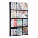  6402935 Adjustable Pockets Clear Acrylic Hanging Magazine Rack