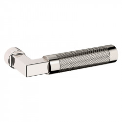 Baldwin L030 Mixed Metal Knurled Lever w/ R017 Rose In M02 Finish