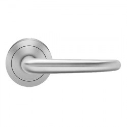 Karcher Design UER22 Elba Lever Set w/ 3-Piece Rose 2 5/8", For Pre-Bored Door (2 1/8")