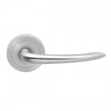 UER19-DUMR Lever Sets "Jersey" For Pre-Bored Door(2 1/8"),Satin Stainless Steel
