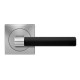 Karcher Design UER45L Lever sets "Madeira with leather" for pre-bored door(2 1/8"), Satin stainless steel