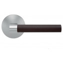  UEPLQ45LS-PAS60  Lever Sets "Madeira With Leather" For Pre-Bored Door(2 1/8"), Satin Stainless Steel