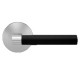 Karcher Design UEPL45L Lever sets "Madeira with leather" for pre-bored door(2 1/8"), Satin stainless steel