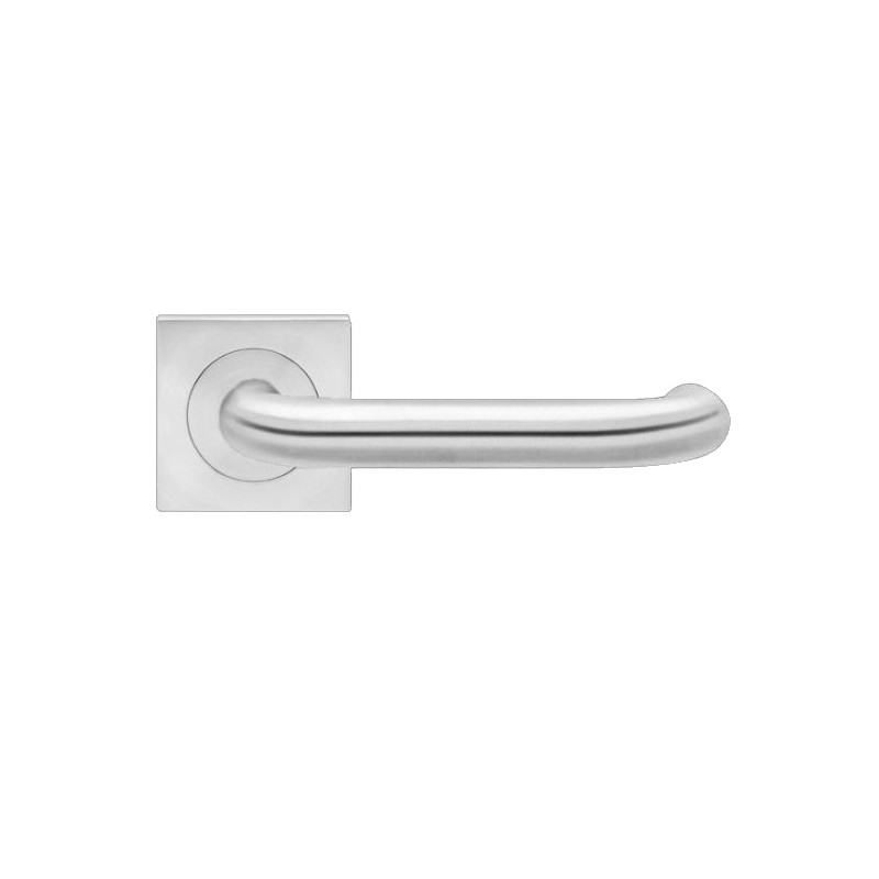 Karcher Design E 'Crete' Lever/Lever Trim For European Mortise Locks (Mamo, Gemo), For Custom Bored Door, Satin Stainless Steel