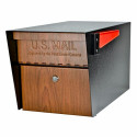 Mail Boss 7520 Mail Manager Wood Grain Mailbox, Black