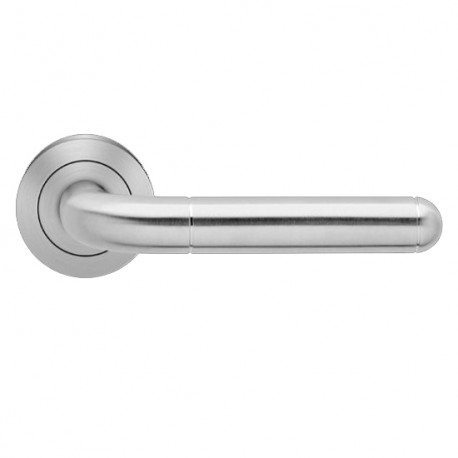 Karcher Design E 'Lignano Steel' Lever/Lever Trim for European Mortise locks (MAMO, GEMO), For Custom bored door