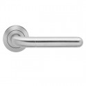 Karcher Design E 'Lignano Steel' Lever/Lever Trim For European Mortise Locks (Mamo, Gemo), For Custom Bored Door