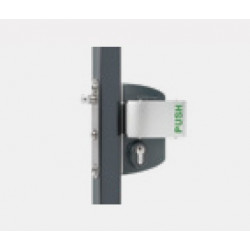 Locinox LPKQ U2 Surface Mounted Anti-Panic Gate Lock w/ Free Exit Push Pad