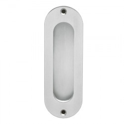 Karcher Design EZ1702 4 3/4" X 1 1/2" X 1/2" Sliding Door Handles Without Hole, Satin Stainless Steel