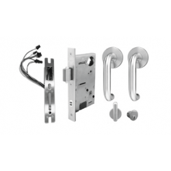 INOX PD97PT-ATL Electrified Mortise Lock with Power Transfer and Auto-locking & X Series Lever